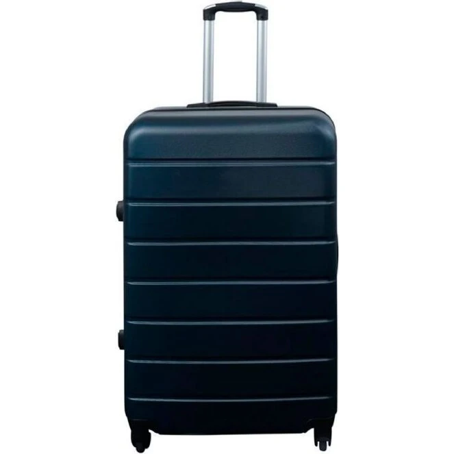Traveler Stor hardcase kuffert 104 L - Mørkeblå, 4 hjul