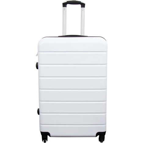 Ukendt mærke Stor kuffert 104L hvid hardcase 69 cm