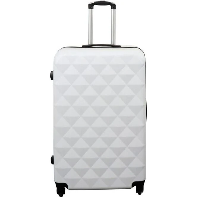 Uden brand Stor hardcase kuffert 70 cm - Diamant hvid, 100 L
