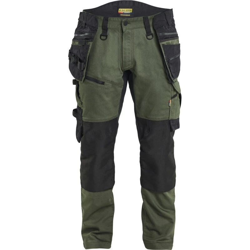 Blåkläder Striker håndværkerbukser, 2-vejs stretch, grøn/sort, C146