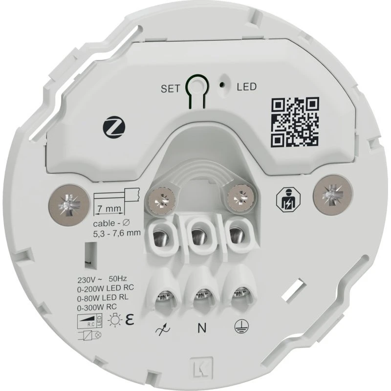 LK Fuga trådløs lysdæmper, Zigbee-kompatibel, uden afdækning