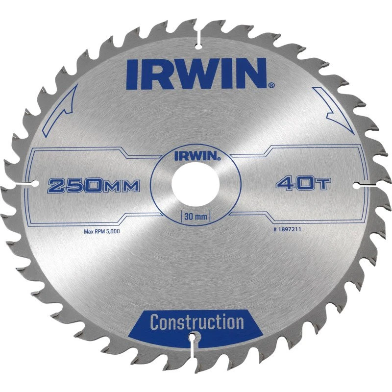 Irwin rundsavklinge Ø250/30mm 40 tænder
