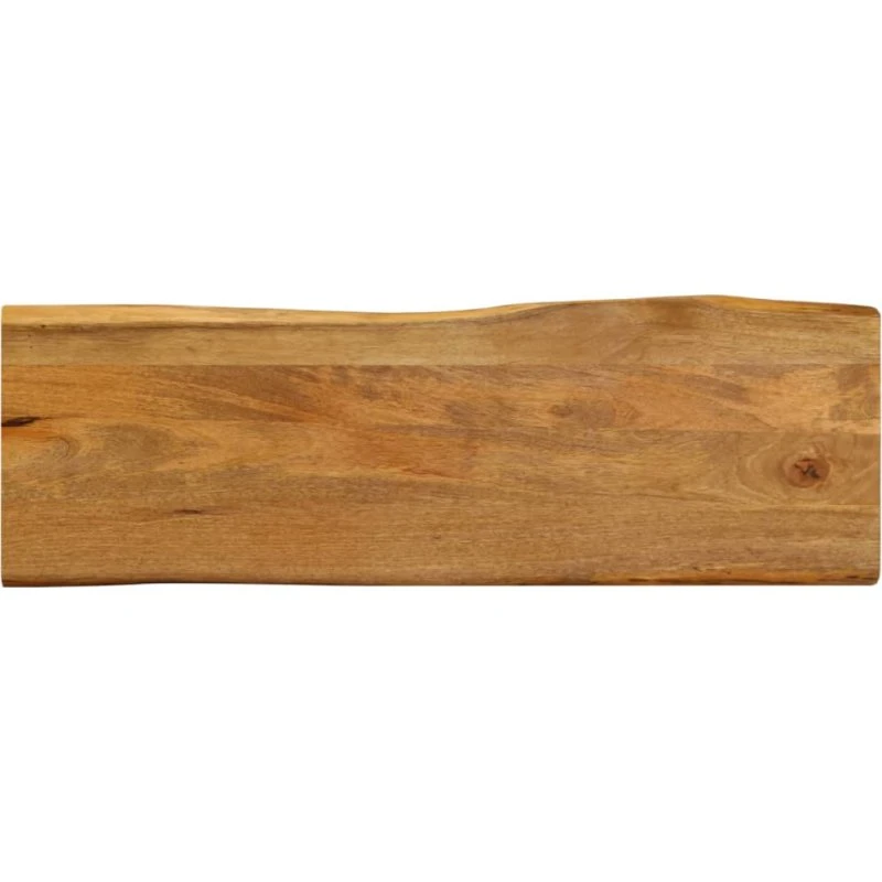 vidaXL Bordplade i massivt mangotræ 120x40x3,8 cm med naturlig kant