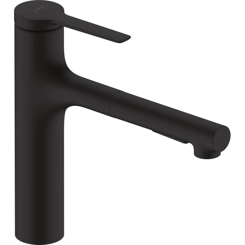 Hansgrohe Zesis M33 køkkenarmatur med udtrækstud, mat sort, 231mm