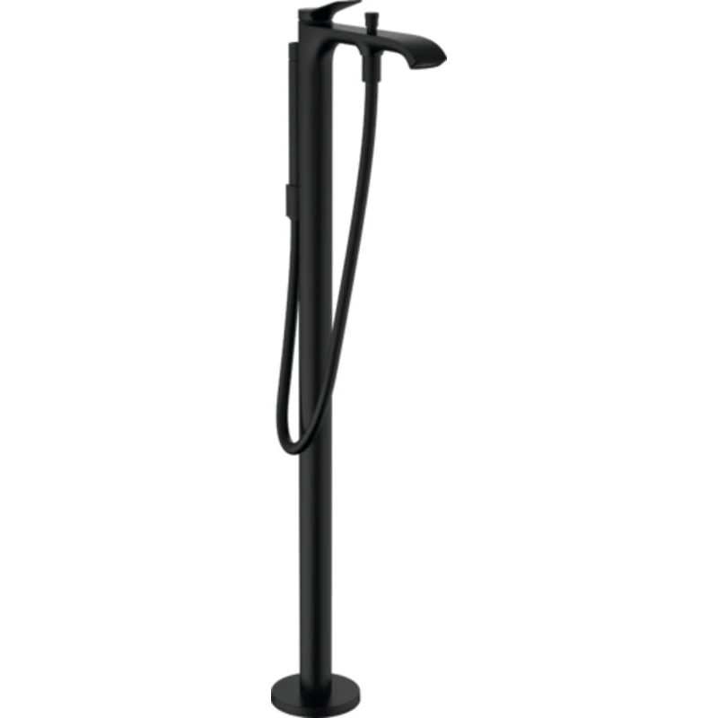 Hansgrohe Vivenis Kar-/brusearmatur mat sort med gulvmontering