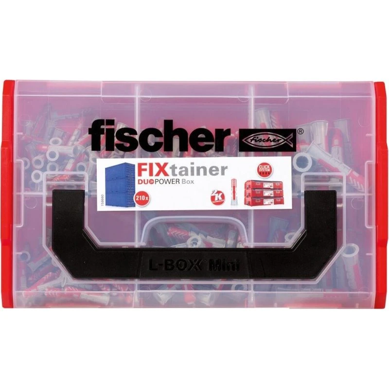fischer DuoPower vægplugger 210 dele i FIXtainer boks