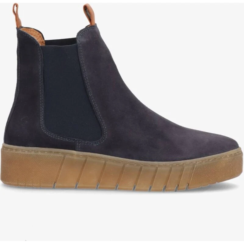 MOOVED S Chelsea-støvler i blå ruskind (dame)