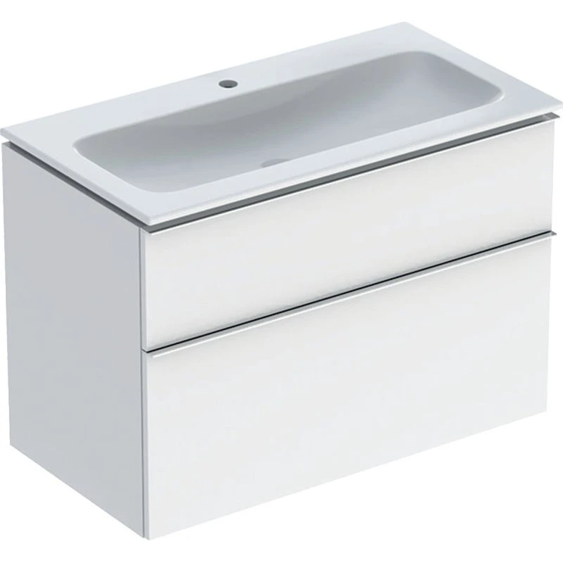 Geberit iCon møbelpakke 90x48 cm, hvid højglans/krom
