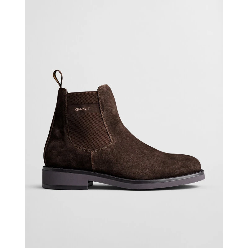 GANT Prepdale Chelsea-støvler i ruskind — Espresso