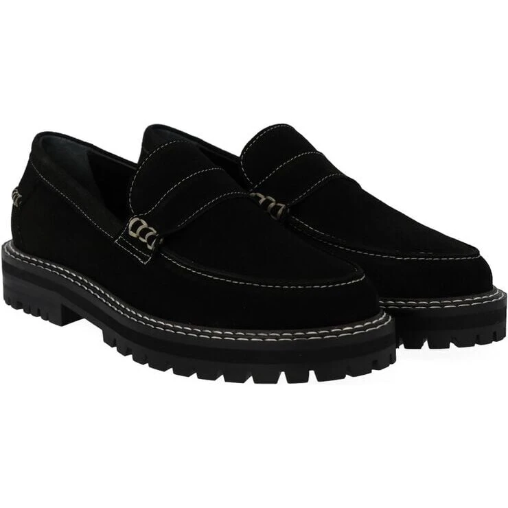 Angulus 1715-101 sort chunky penny loafer i ruskind