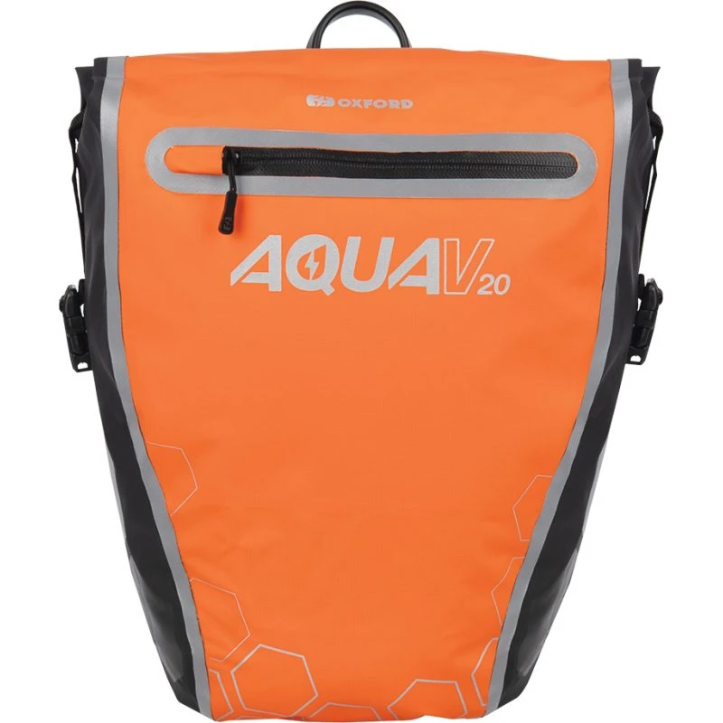 Oxford Aqua V 20L Single QR Pannier Bag - Orange