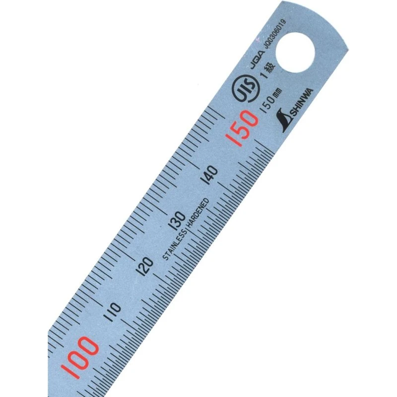 Shinwa stållineal 150 x 15 x 0,5 mm H101A
