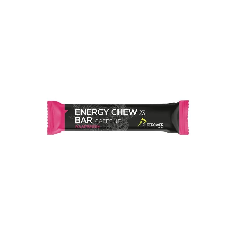 Purepower Energy Chew Bar hindbær med koffein 30g