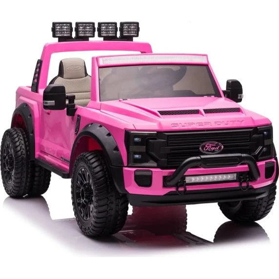Ford Super Duty F450 Pink 24V Elbil med fjernbetjening