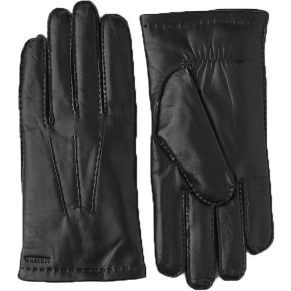 Hestra Edward herrehandske i lammeskind, sort – uldforet