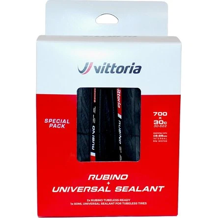 Vittoria Rubino G2 TLR Dækpakke 700x30c inkl. tubelessvæske