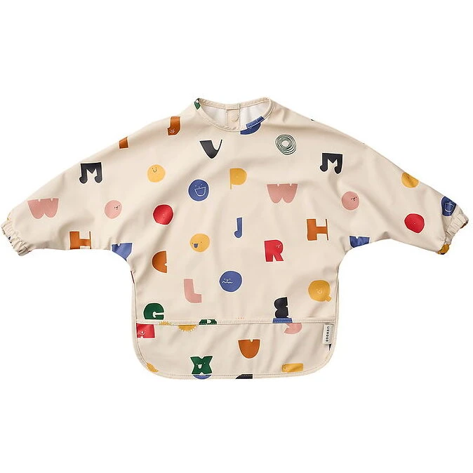 LIEWOOD Merle spiseforklæde (Sandy) - langærmet, genbrugspolyester