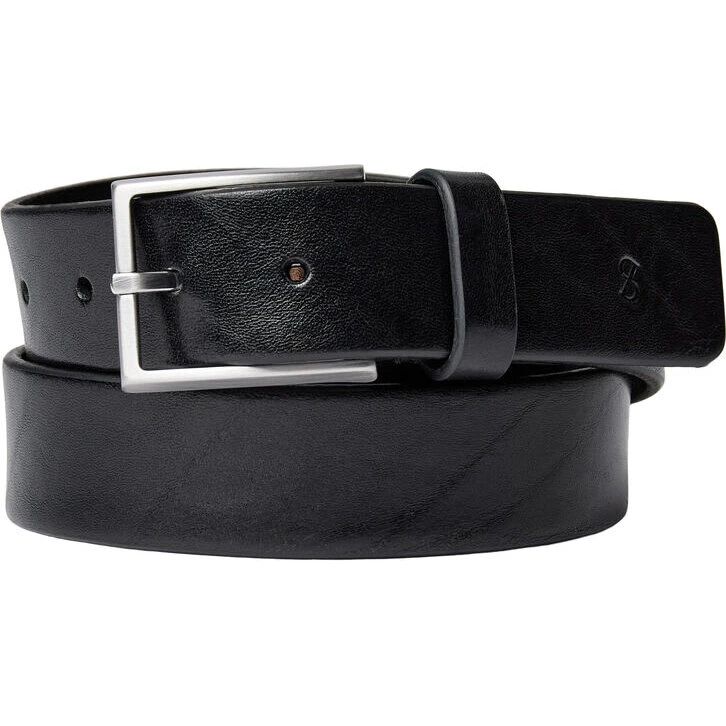 Saddler Manuel læderbælte 85 cm, børstet sølvspænde