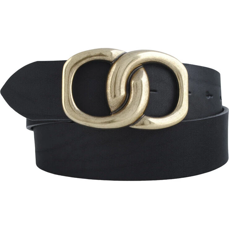 D10208/40 Bælte, sort 40 mm – vegetabilsk garvet læder