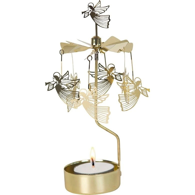 Englespil Flyvende Engel i Guld - 16 cm