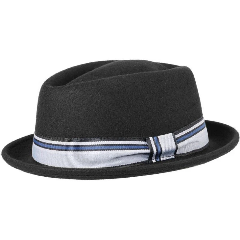 MJM Diamond Uldfilt Pork Pie - Sort, Crushable