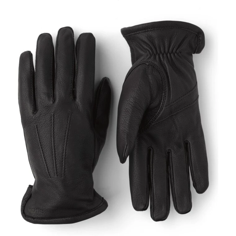 Hestra Andrew herrehandske i sort hjorteskind