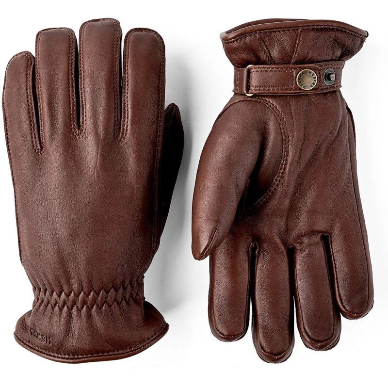 Hestra Burensvik hjorteskindshandske, herre (Chocolate)