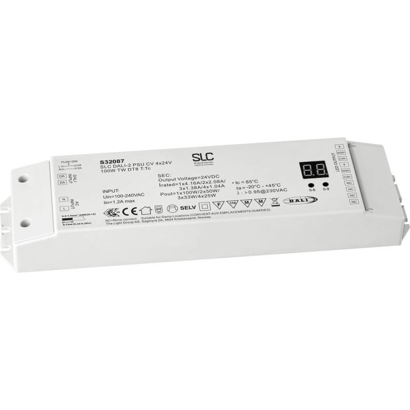 SLC LED driver, 24V, 100W, DALI-2 Tunable White