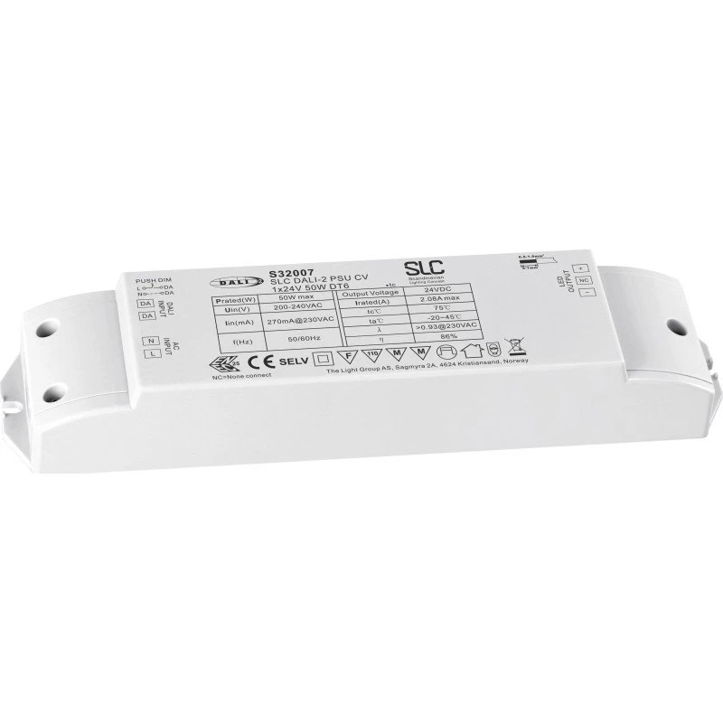 SLC LED driver, 24V, 50W med DALI-2