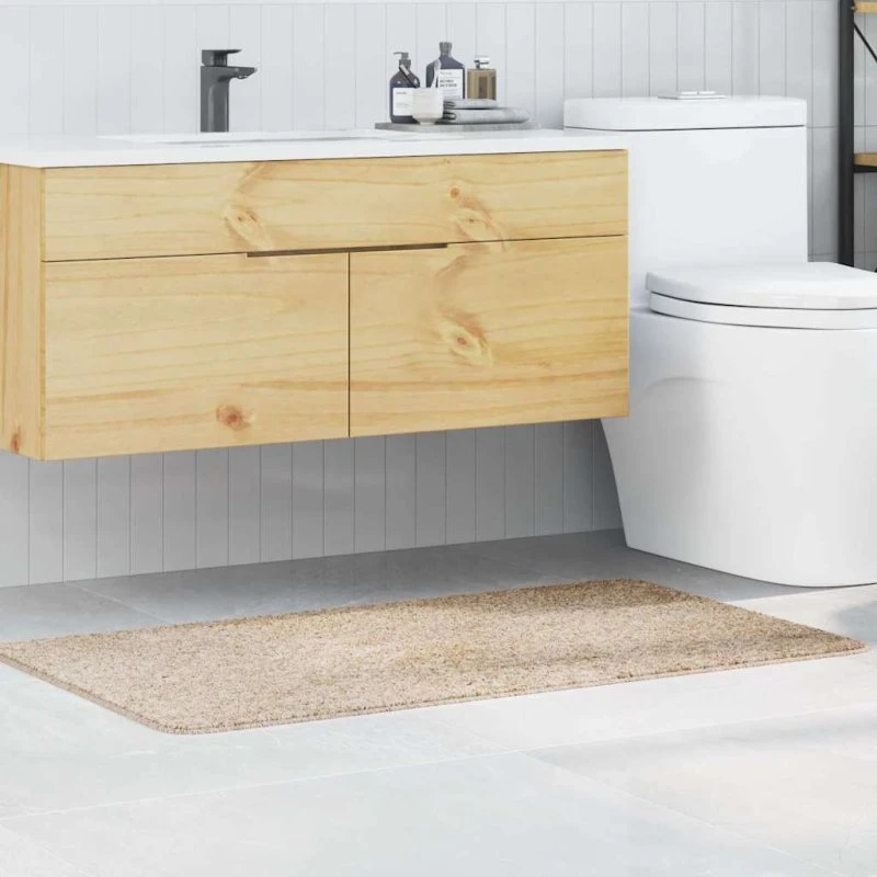 vidaXL Antiskrid Badmåtte Creme 70 x 120 cm PP