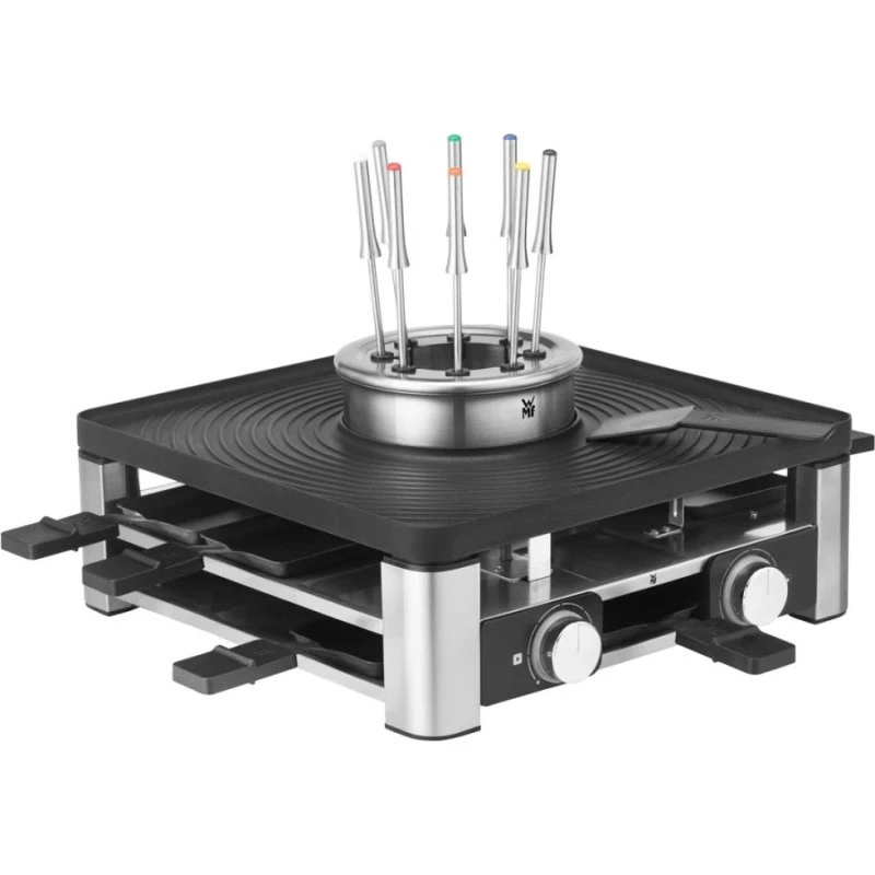 WMF Lumero Gourmet Station 3-i-1 Raclette, Grill & Fondue - Sort