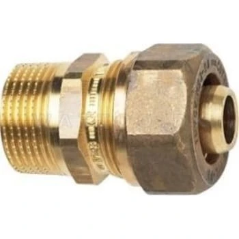 Unite overgangsnippel 20 x 2,0 mm x 1/2" i messing