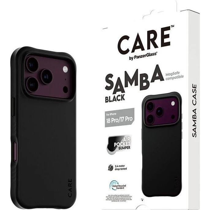 PanzerGlass CARE Samba MagSafe Cover til iPhone 18 Pro/17 Pro - Sort
