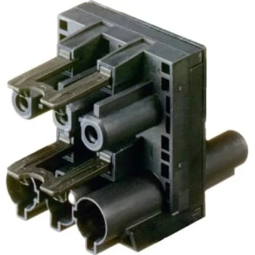 GST18i3 Fordelerblok H-Form 1i/2O Sort 3-pol