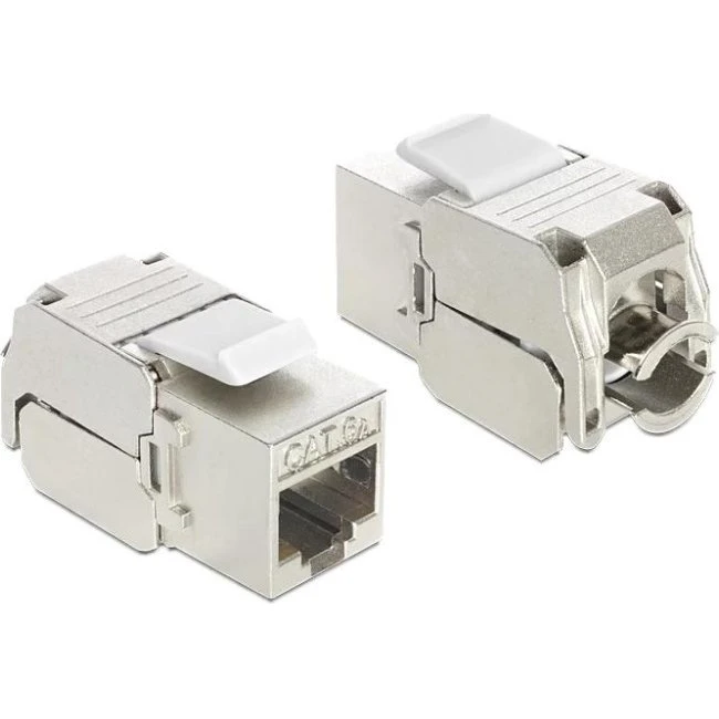 DeLOCK Keystone Module RJ45 til LSA Cat.6A STP, Sølv
