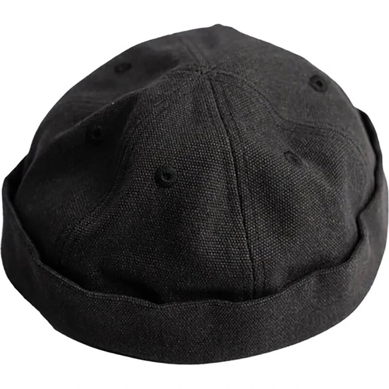 Lakor Docker Cap – sort, fem-panel med nordstjerne