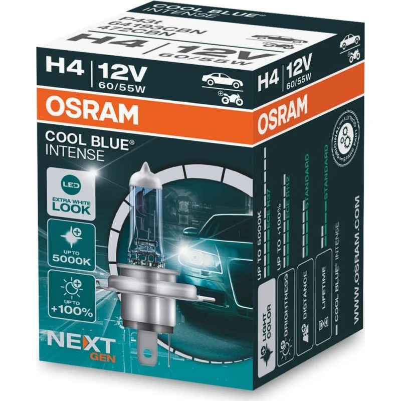 OSRAM Cool Blue Intense Next Gen H4 Halogenpære 5000K