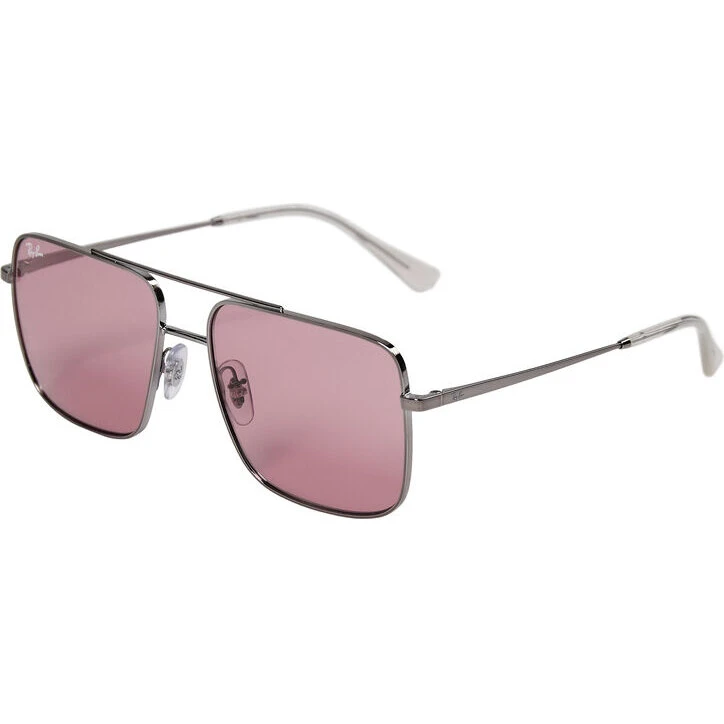 Ray-Ban ARI RB3758 004/84 – sølv metal, lyserøde linser