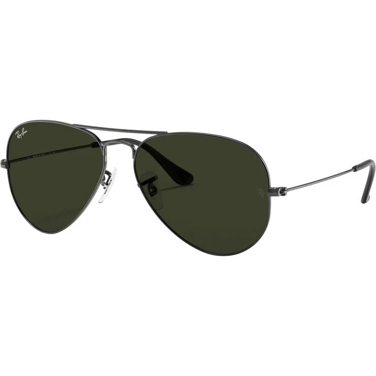 Ray-Ban Aviator RB3025 Large Metal – Guld med grønne glas