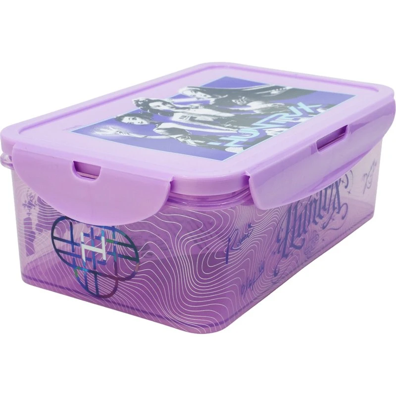 KPop Demon Hunters Madkasse med kliklåg - 1070 ml - Lilla/Blå