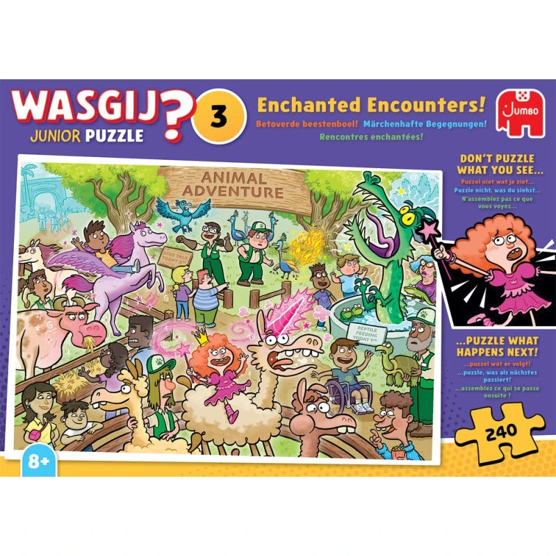 Wasgij Junior Enchanted Encounters! Puslespil - 240 brikker