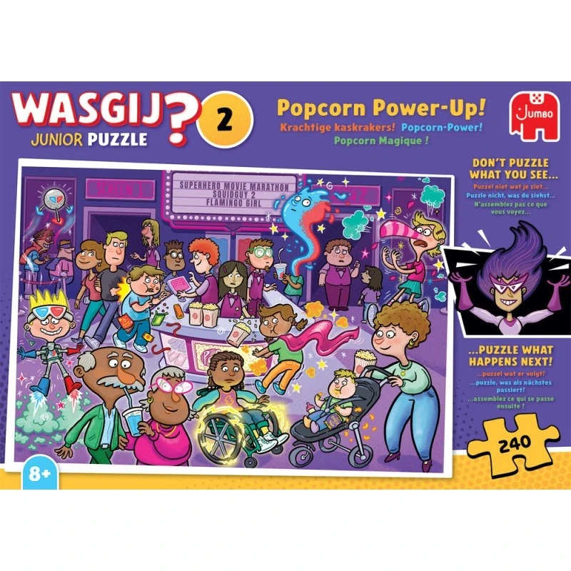 Wasgij Junior PopCorn Power-up - 240 brikker