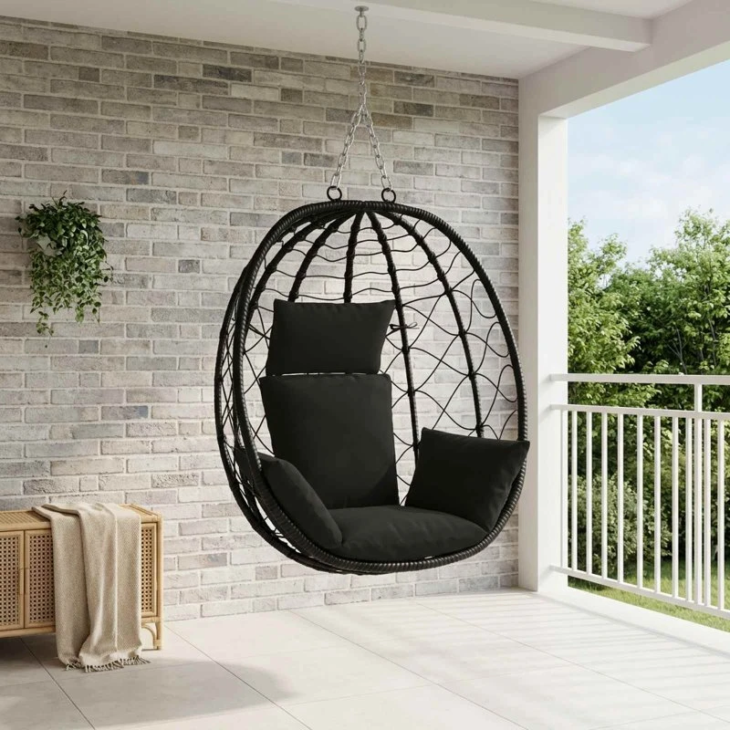vidaXL Adirondack Pude PUTTEN Sort 60 x 145 x 10 cm