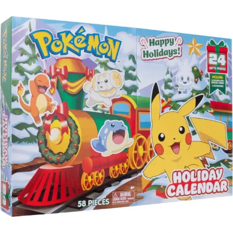 Pokémon Adventskalender med 24 overraskelser og 16 figurer