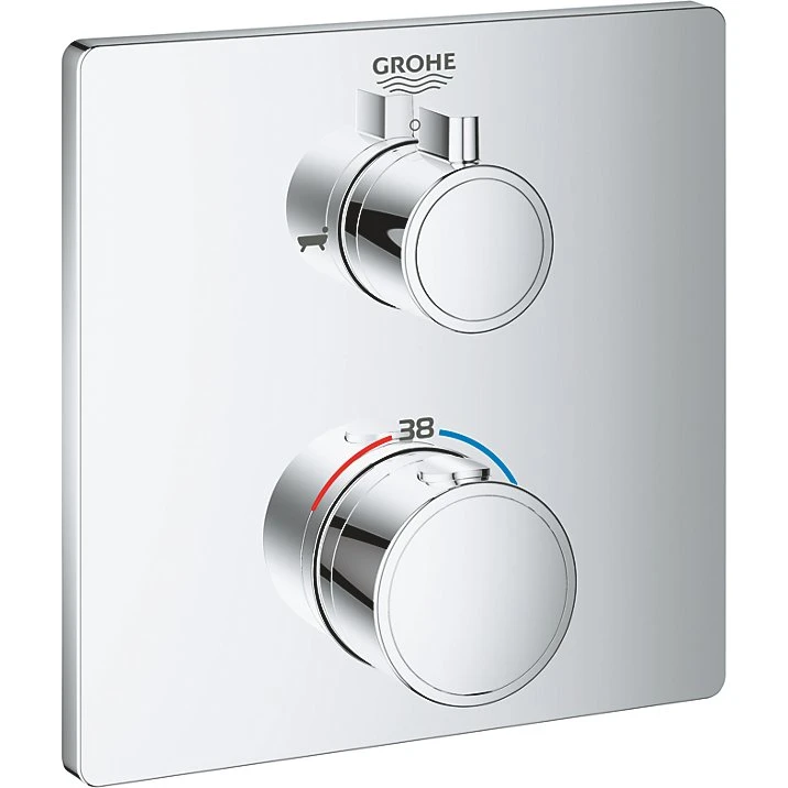 GROHE Grohtherm termostatarmatur til kar, 2 udløb, krom