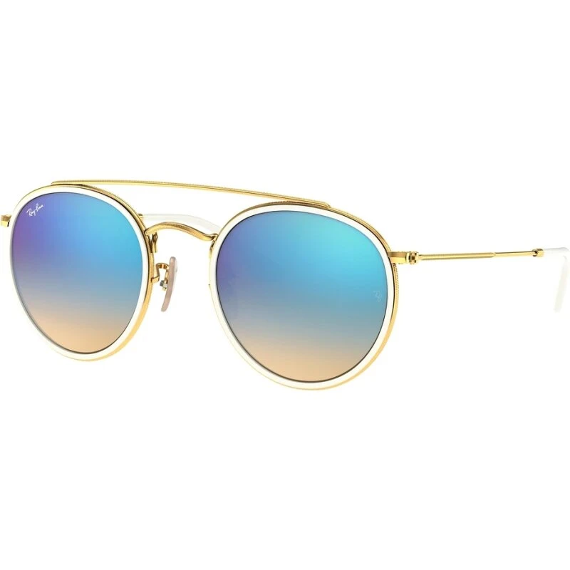 Ray-Ban RB3647N 001/40 - guldfarvet metal, brun–spejlblå glas
