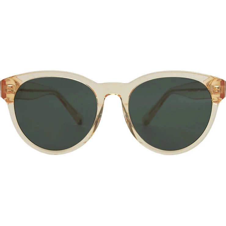 RITA Runde Oversized Solbriller – Champagne Grøn