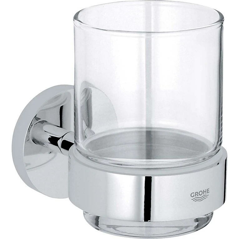 GROHE Essentials glas med holder i krom