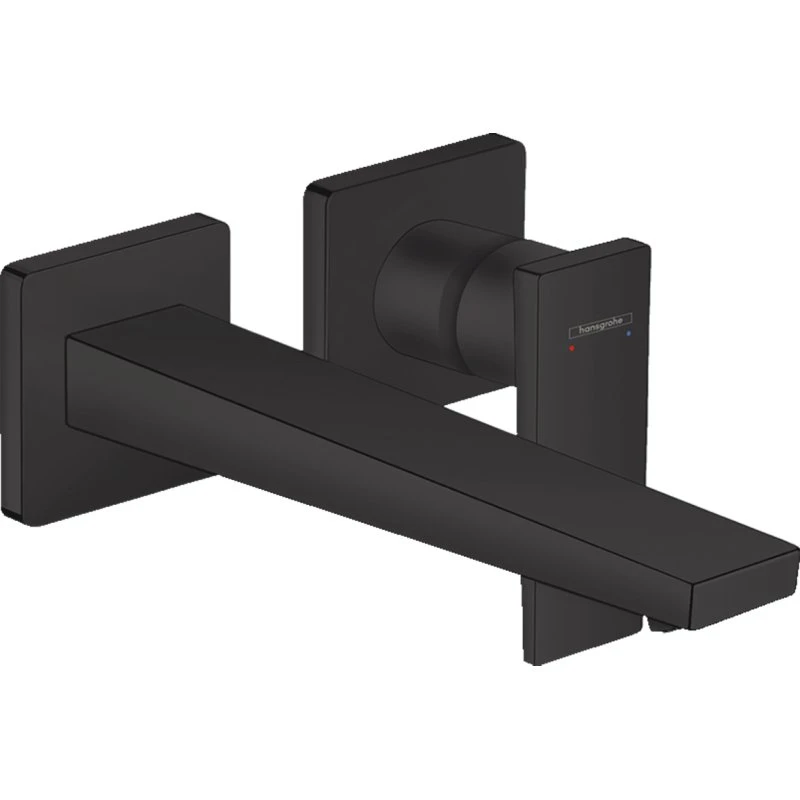 Hansgrohe Metropol håndvaskarmatur mat sort, vægmontet 225mm