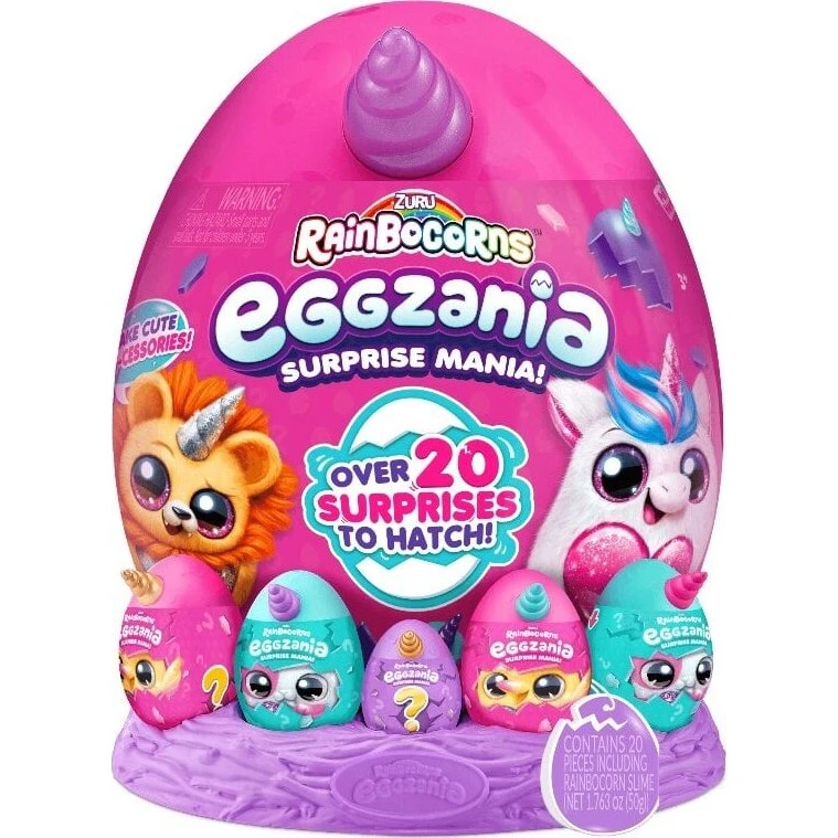 Zuru Rainbocorns Eggzania Series 1 - Overraskelsesæg med 20+ dele